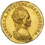 Izabela Czartoryska, Golden Ducat, obverse, 1772
